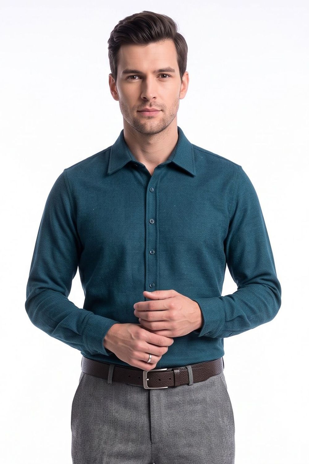 SLIM FIT LONG SLV PLAIN WINTER DASKA  GÖMLEK