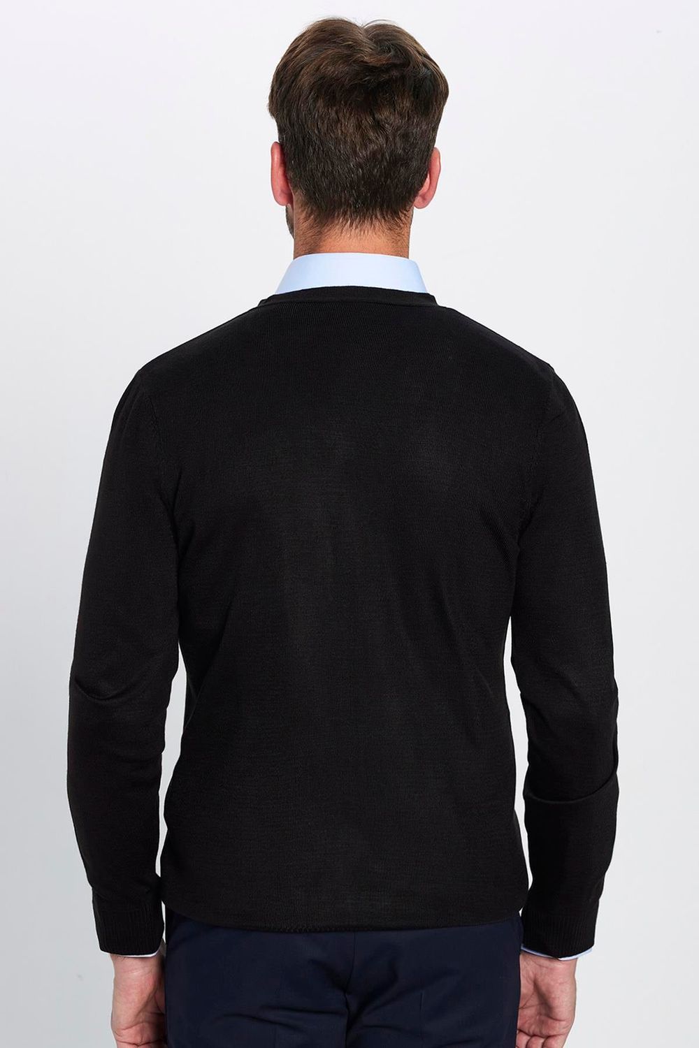 Slim Fit Dar Kesim Düğmeli Düz Tüylenmeyen Yumuşak Dokulu Erkek Hırka