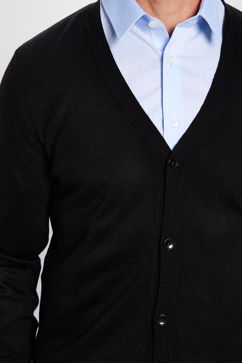 Slim Fit Dar Kesim Düğmeli Düz Tüylenmeyen Yumuşak Dokulu Erkek Hırka