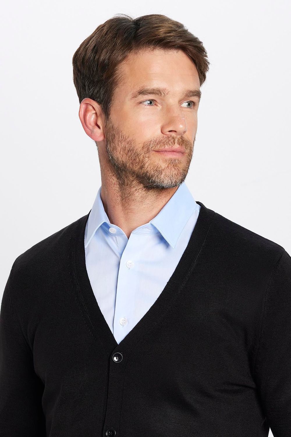 Slim Fit Dar Kesim Düğmeli Düz Tüylenmeyen Yumuşak Dokulu Erkek Hırka