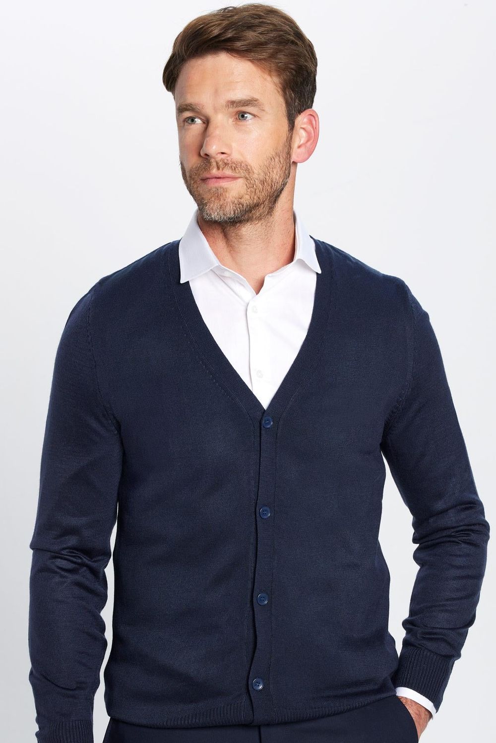 Slim Fit Dar Kesim Düğmeli Düz Tüylenmeyen Yumuşak Dokulu Erkek Hırka