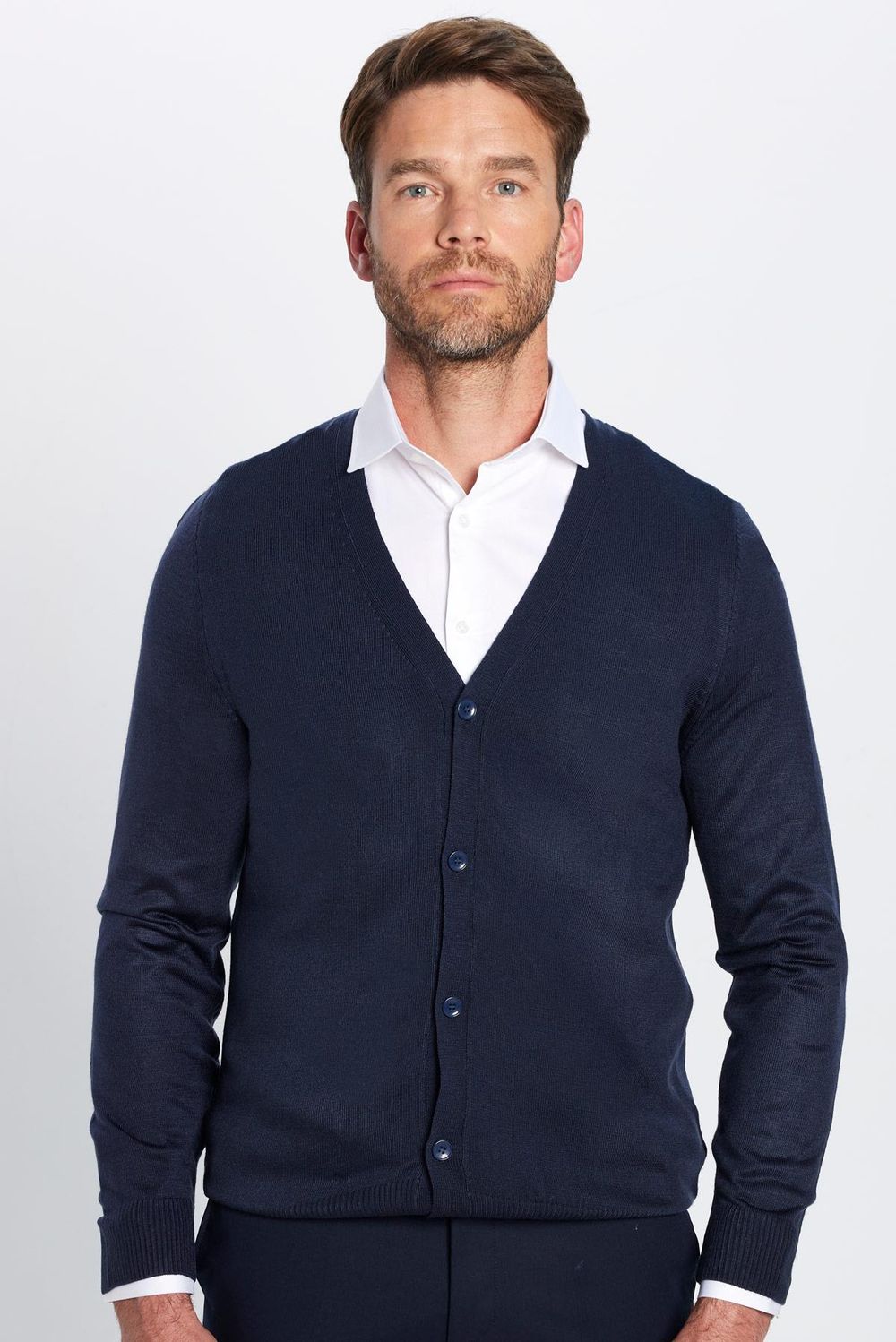 Slim Fit Dar Kesim Düğmeli Düz Tüylenmeyen Yumuşak Dokulu Erkek Hırka