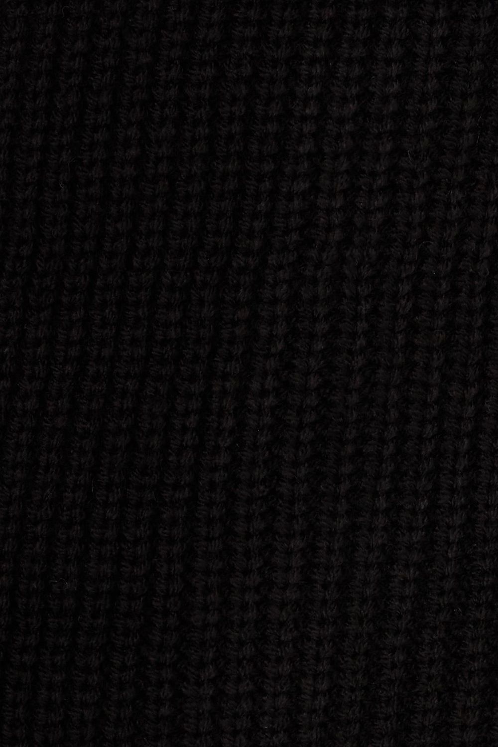 Erkek Standart Fit Normal Kesim V Yaka Düğmeli Siyah Hırka