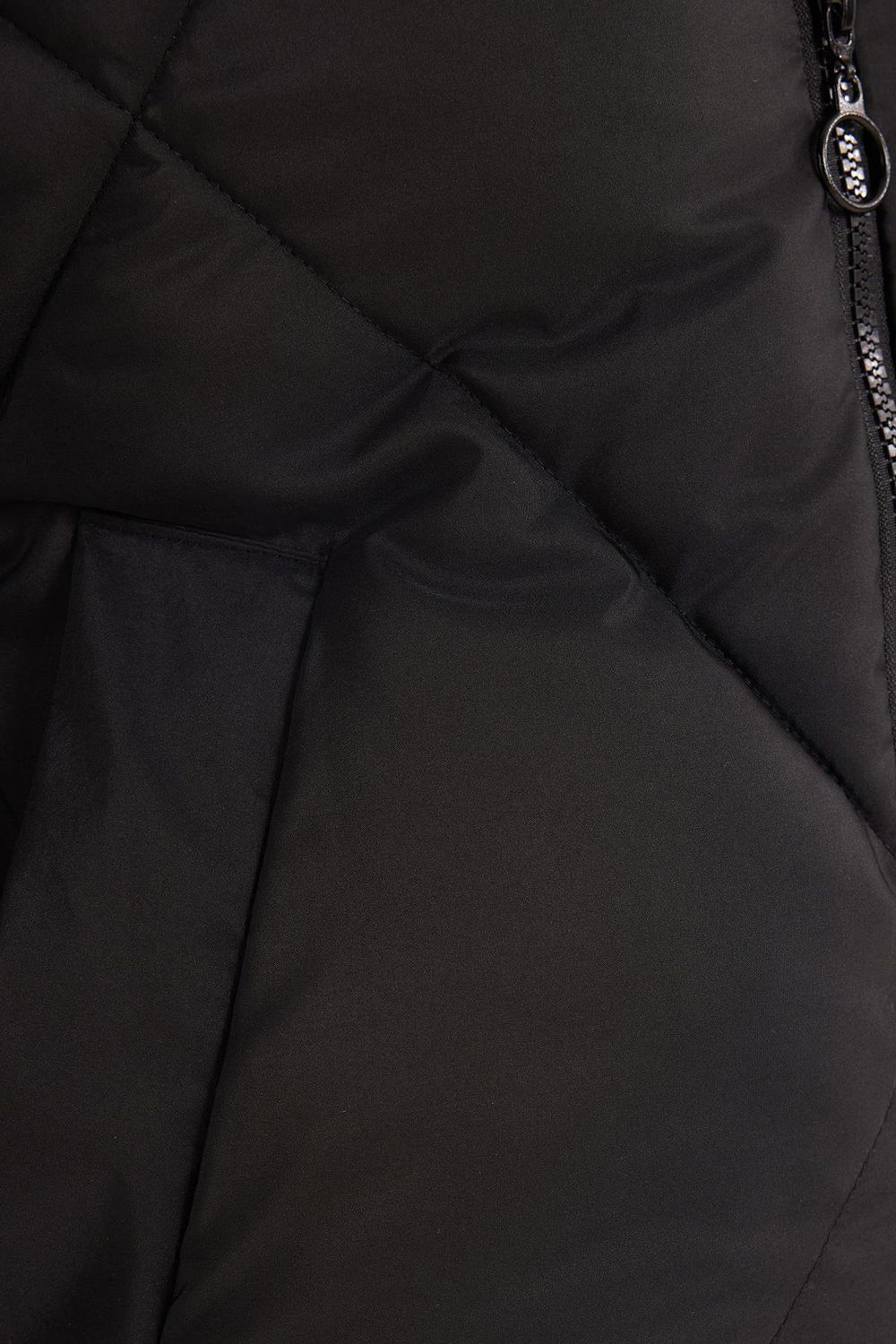 Kadın Oversize Geniş Kesim Şişme Dik Yaka Siyah Mont
