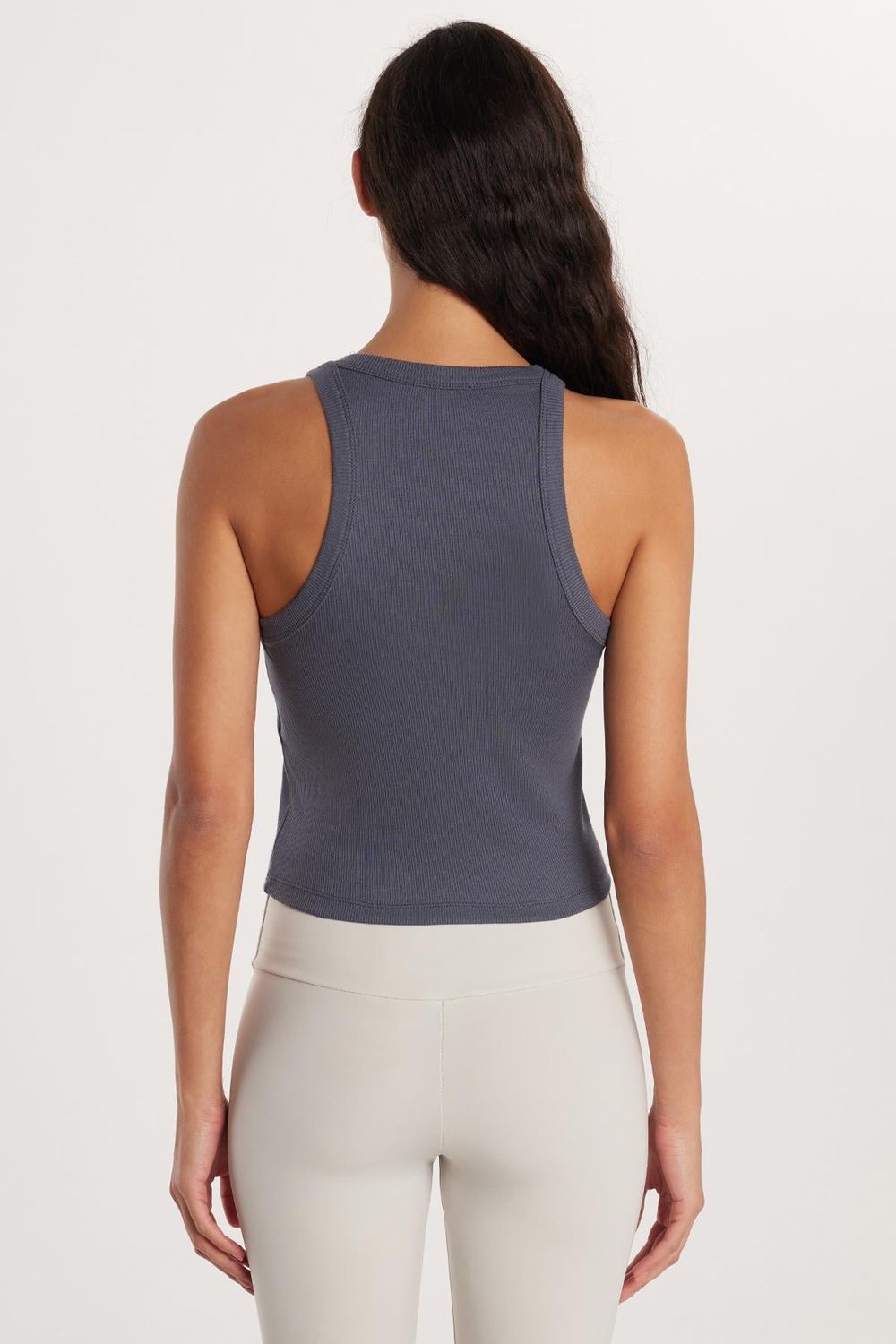 Kadın Slim Fit Halter Yaka Modal Kumaş Antrasit Atlet