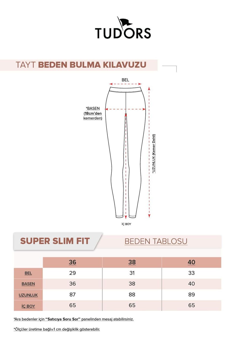 Kadın Süper Slim Beli Lastikli İnterlok Standart Boy Normal Bel Lacivert Tayt