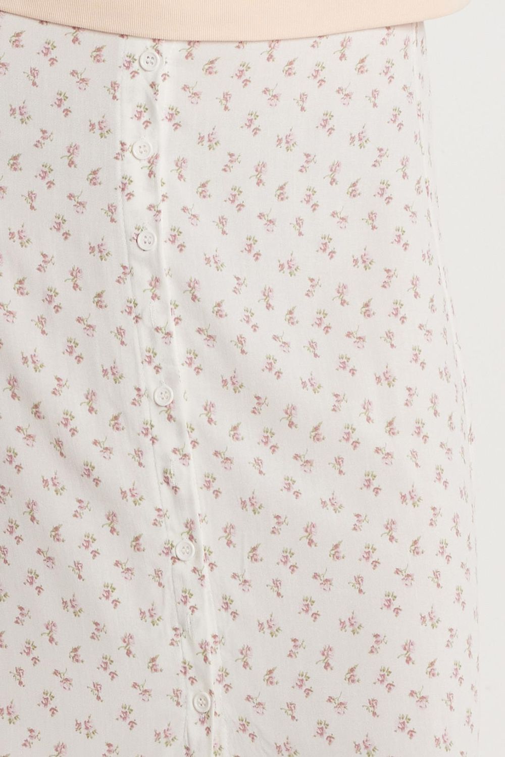 Kadın Standart Fit Viskon Lastikli Baskılı Midi Boy Etek