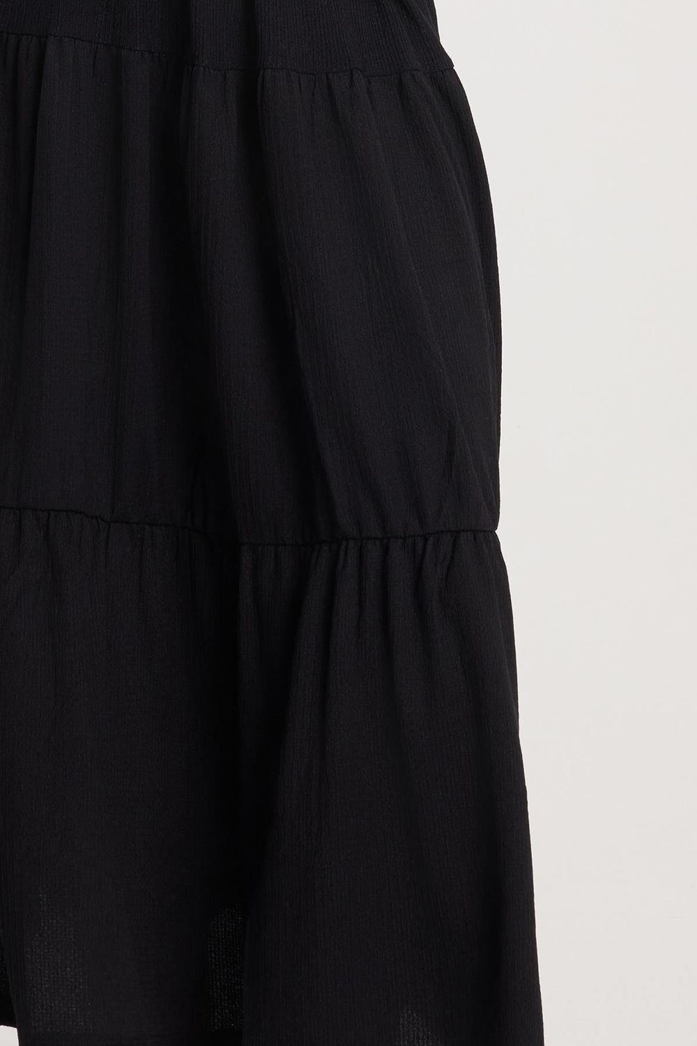 Kadın Regular Fit Pamuklu Düz Siyah Etek