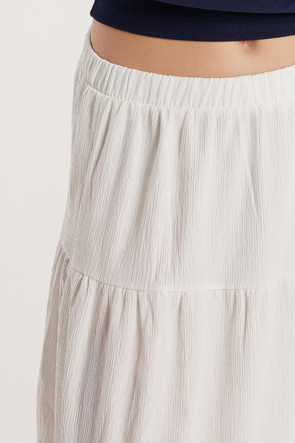 Kadın Regular Fit Pamuklu Düz Ekru Etek