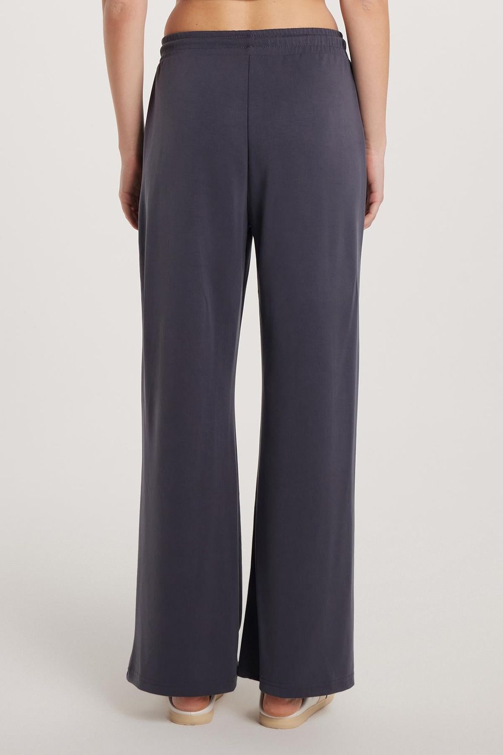 Kadın Slim Fit Normal Bel Çift Cep Beli Bağcıklı Antrasit Eşofman Altı