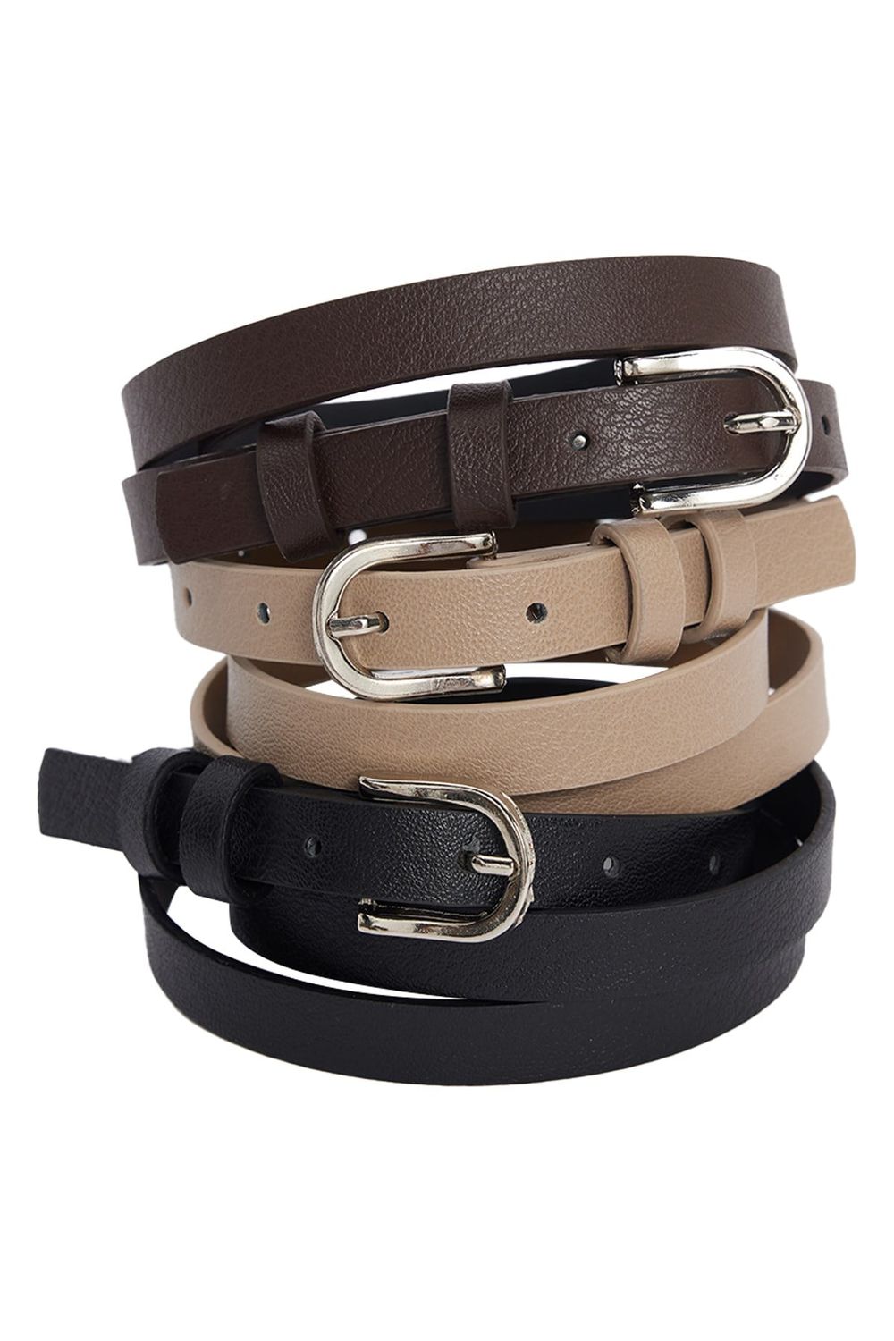 WOMAN BELT ARTIFICIAL LEATHER THREE PIECES 1,5 CM - KEMER