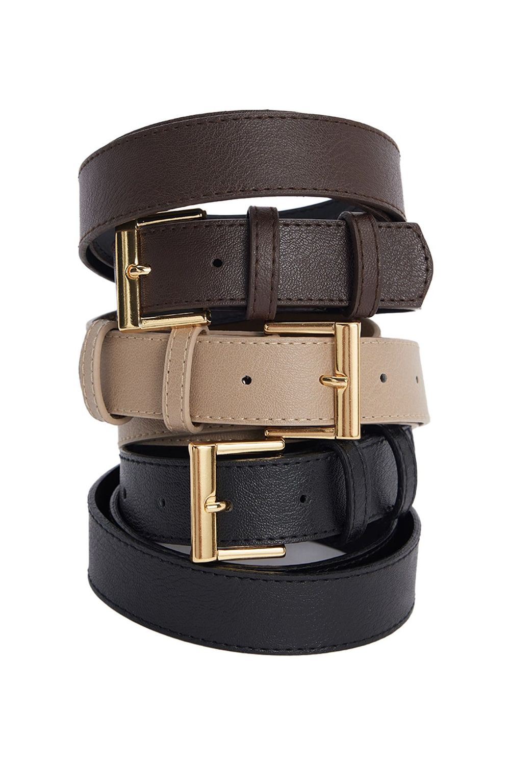 WOMAN BELT ARTIFICIAL LEATHER THREE PIECES 3 CM - KEMER