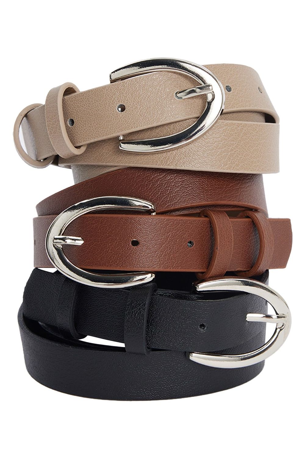 WOMAN BELT ARTIFICIAL LEATHER THREE PIECES 3 CM - KEMER