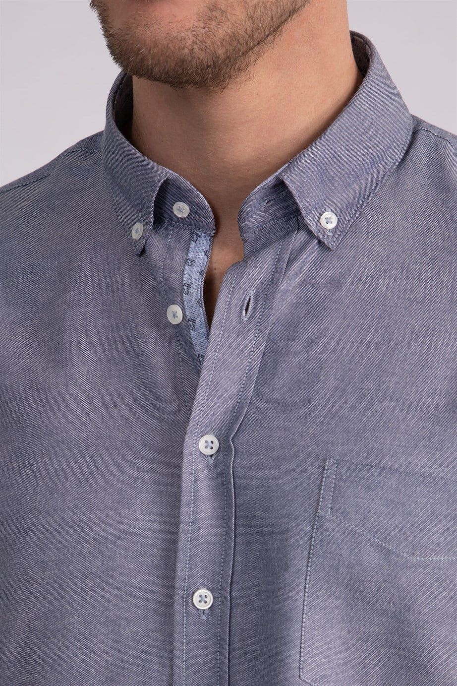 Klasik Fit Rahat Kesim Poplin Oxford Erkek Gömlek