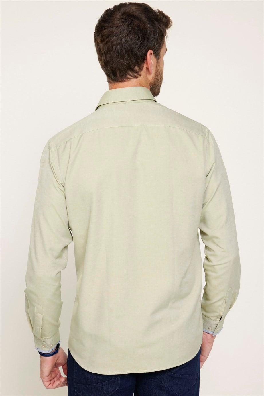 Klasik Fit Pamuklu Kolay Ütü Oxford Düz Erkek Gömlek