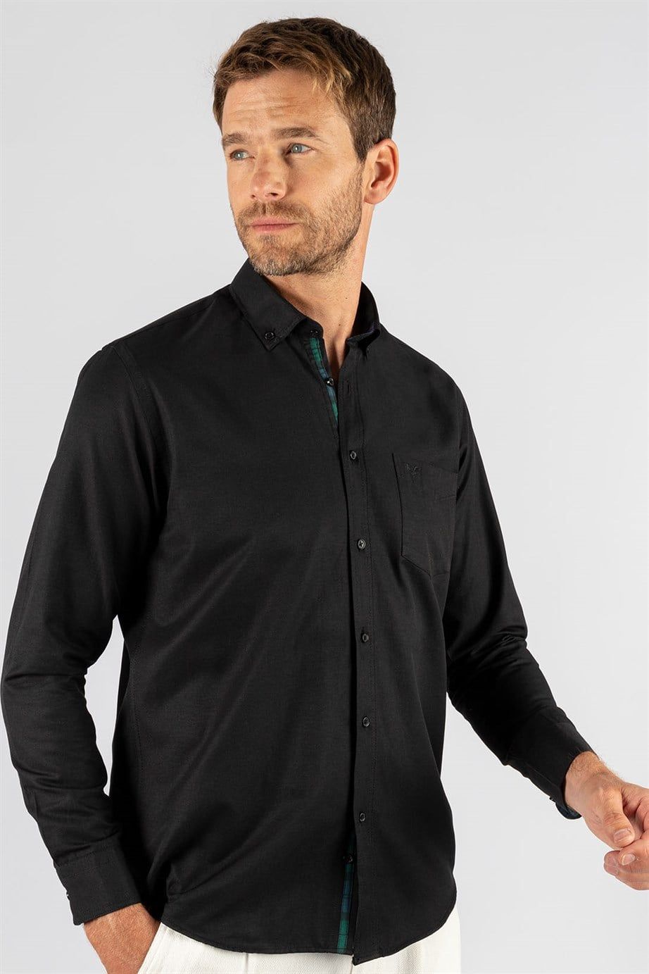 Klasik Fit Rahat Kesim Poplin Oxford Erkek Gömlek