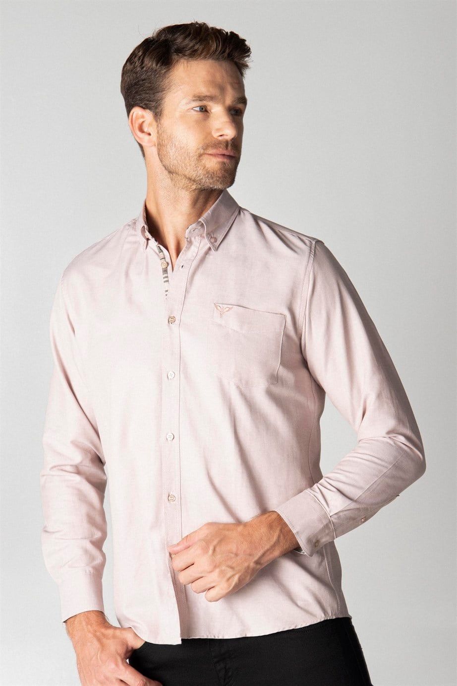 Klasik Fit Rahat Kesim Poplin Oxford Erkek Gömlek
