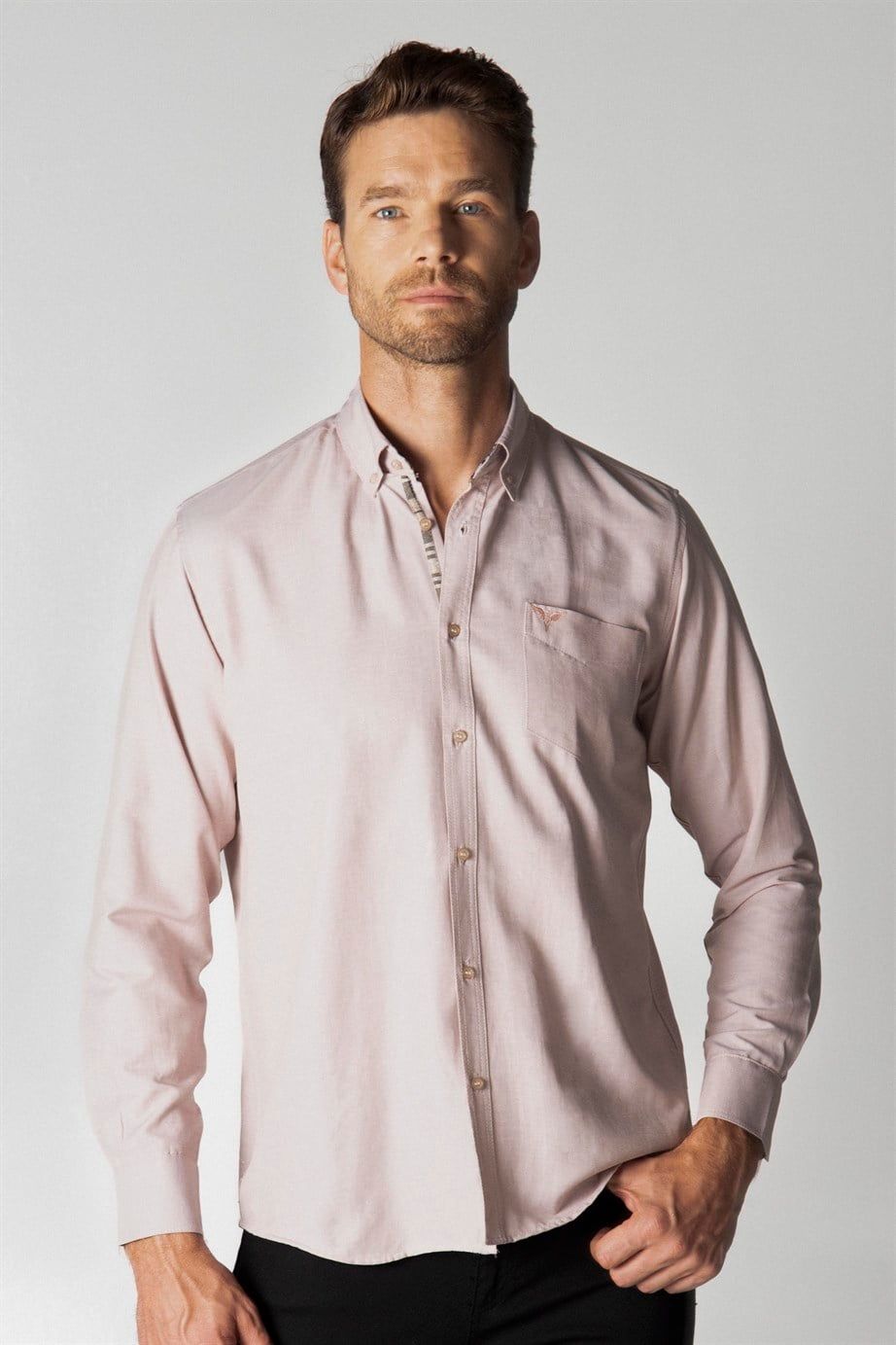 Klasik Fit Rahat Kesim Poplin Oxford Erkek Gömlek