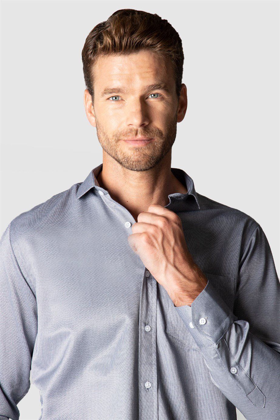 Klasik Fit Desenli Erkek Gömlek