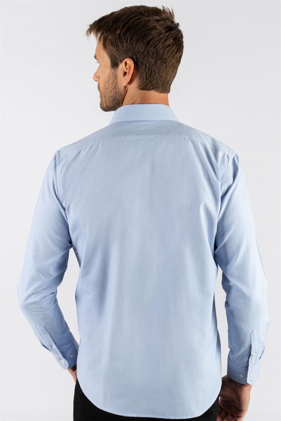 Klasik Fit Desenli Erkek Gömlek