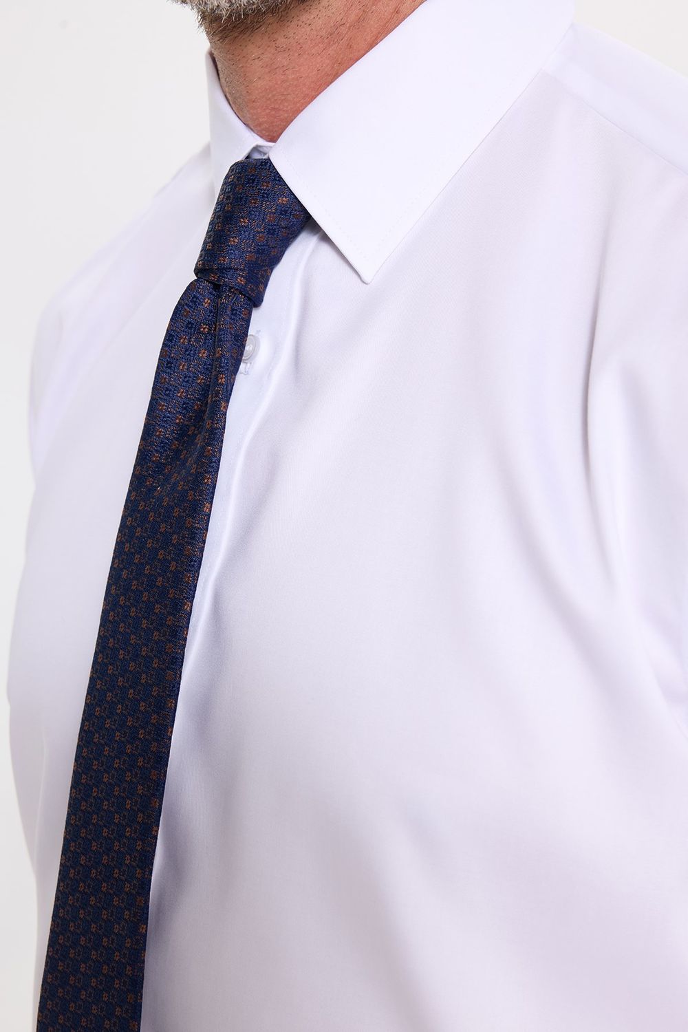 Regular Fit Beyaz Non-Iron %100 Pamuk Doğa Dostu Ekoteks Belgeli  Gömlek