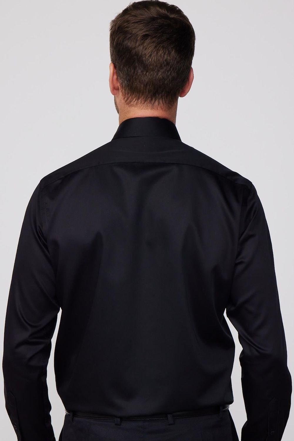 Klasik Fit Non Iron Siyah Erkek Gömlek