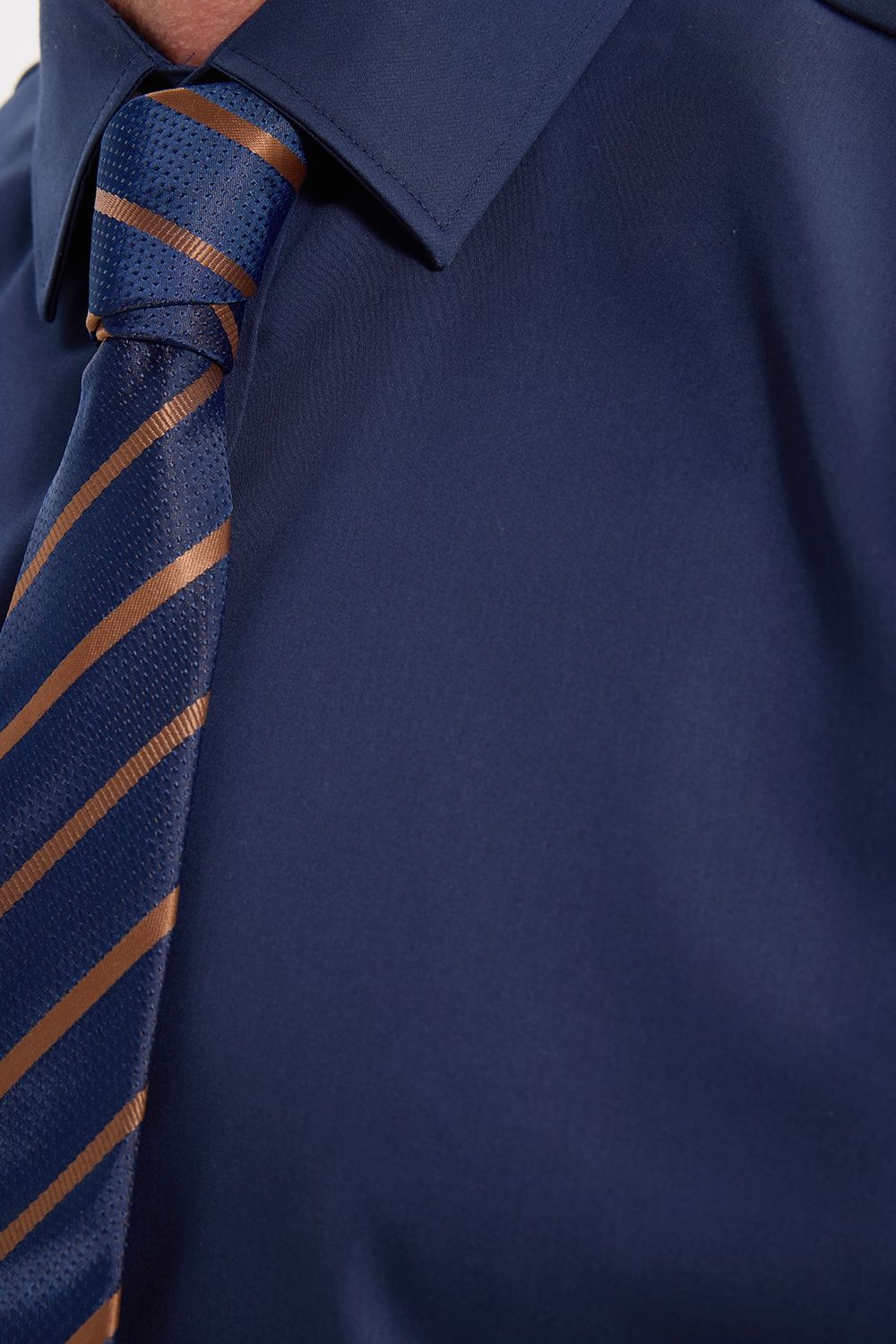 Regular Fit Lacivert Non-Iron %100 Pamuk Doğa Dostu Ekoteks Belgeli  Gömlek