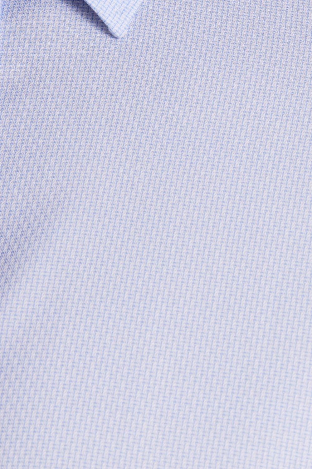 Regular Fit Mavi Non-Iron %100 Pamuk Doğa Dostu Ekoteks Belgeli Ütü Gerektirmez Gömlek