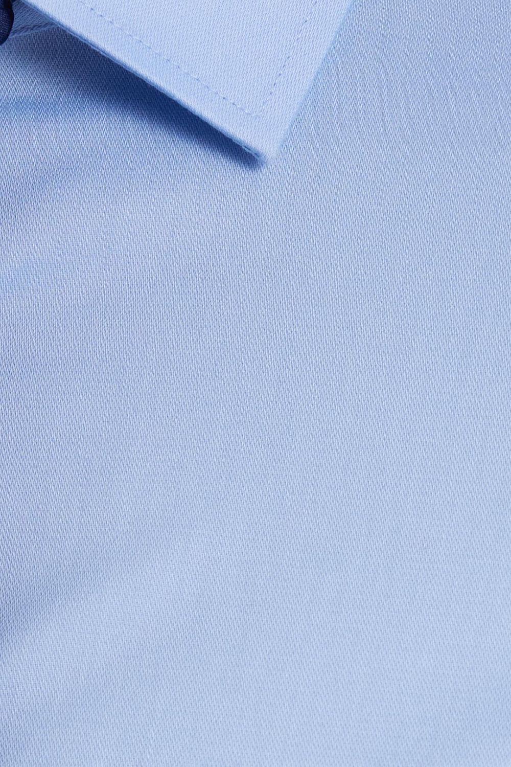 Erkek Regular Fit Açık Mavi Non-Iron Pamuklu Doğa Dostu Ekoteks Belgeli Ütü Gerektirmez Gömlek