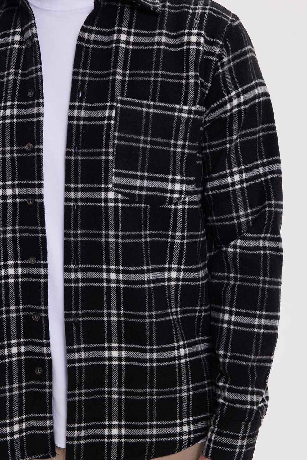 Erkek Klasik Fit Rahat Kesim Kışlık Kareli Oduncu Gömlek