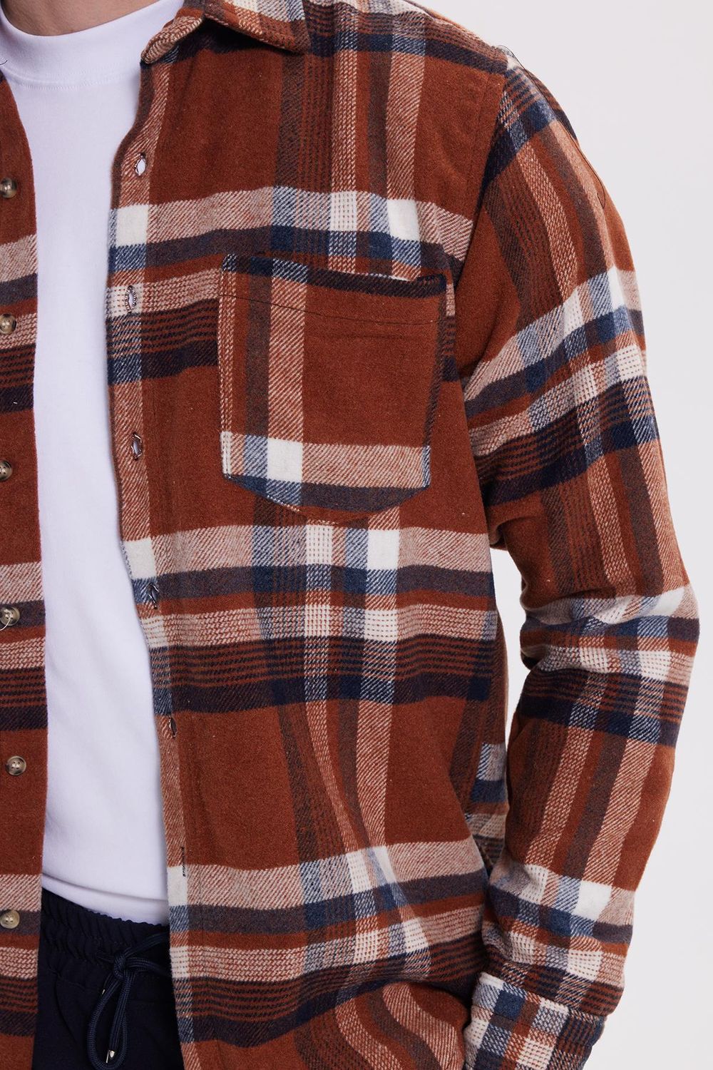 Erkek Regular Fit Rahat Kesim Kışlık Kareli Oduncu Gömlek