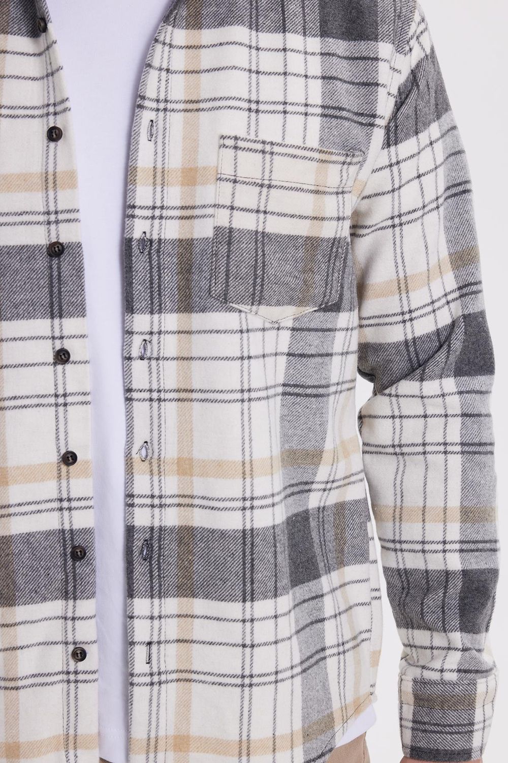 Erkek Klasik Fit Rahat Kesim Kışlık Kareli Oduncu Gömlek