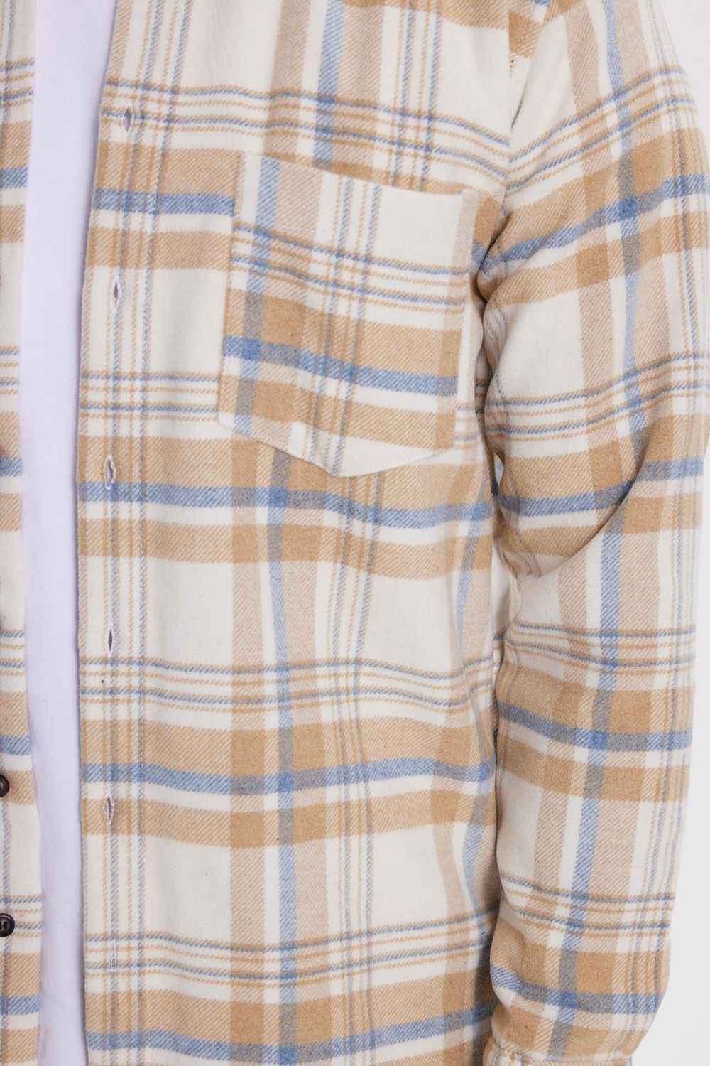 Erkek Klasik Fit Rahat Kesim Kışlık Kareli Oduncu Gömlek