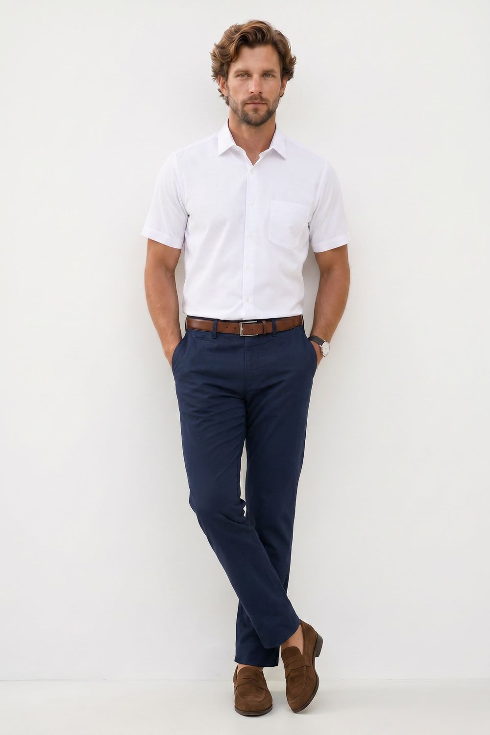 CLASSIC FIT SHORT SLV TEXTURE 25/26 GÖMLEK