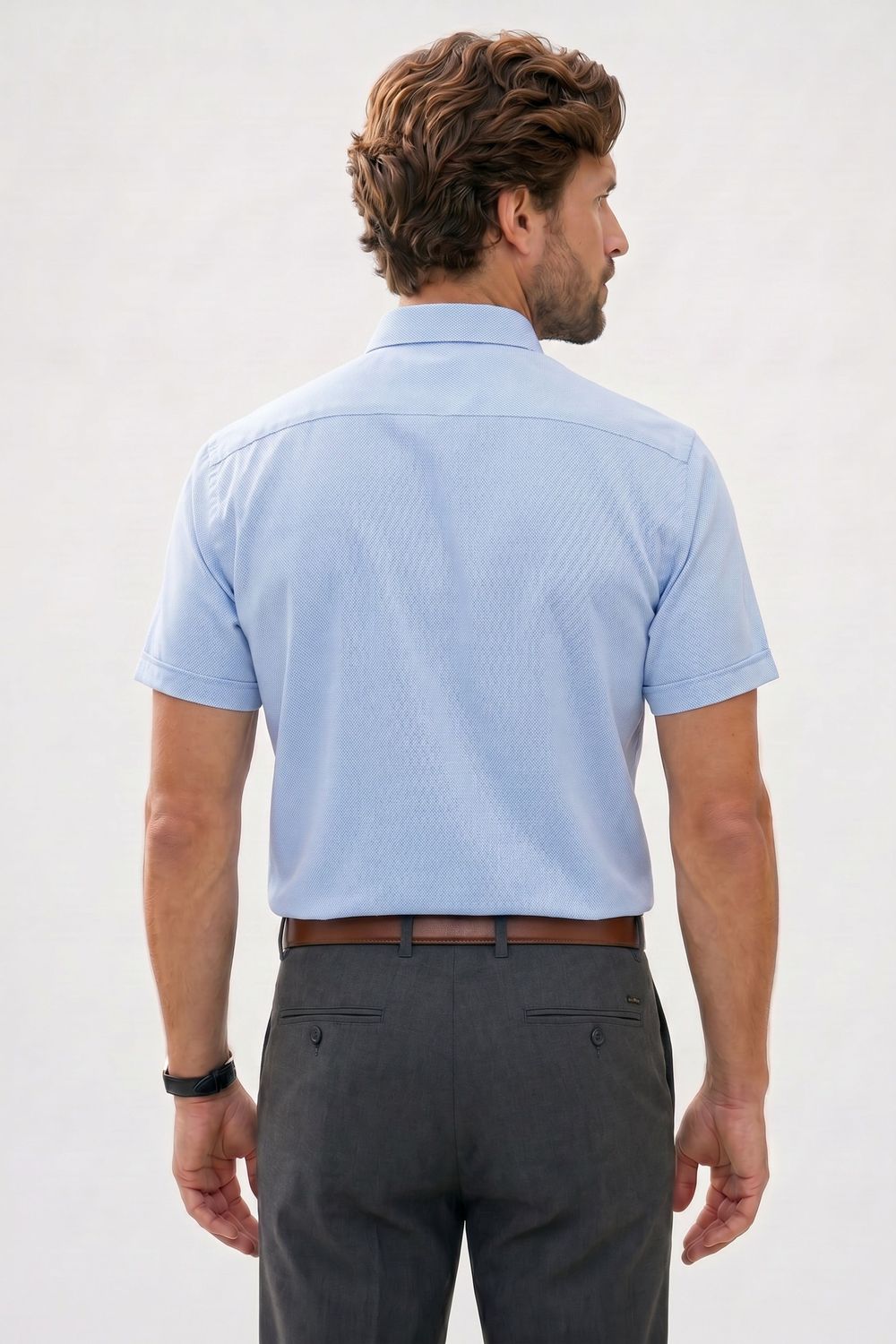 CLASSIC FIT SHORT SLV TEXTURE 25/26 GÖMLEK