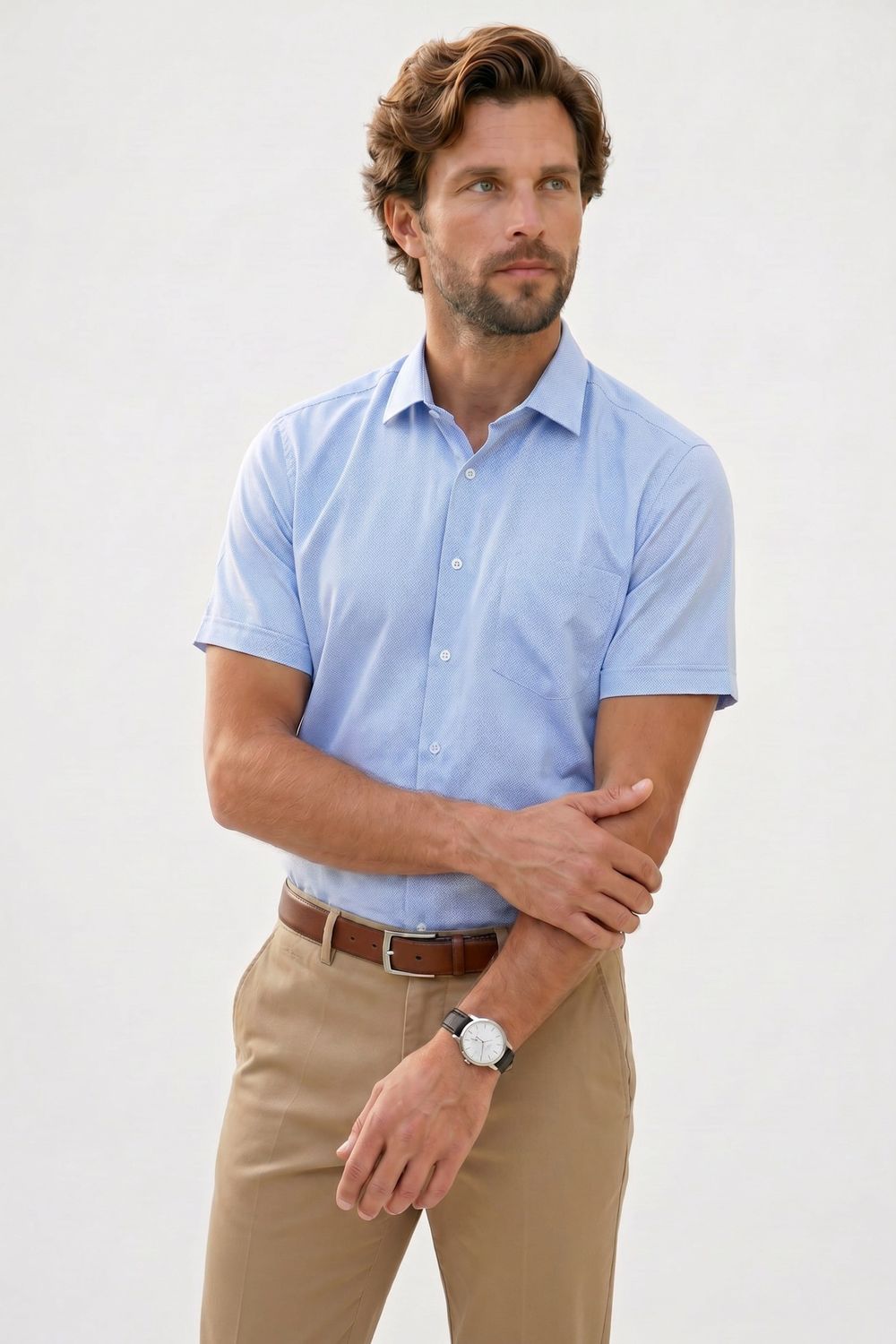 CLASSIC FIT SHORT SLV TEXTURE 25/26 GÖMLEK