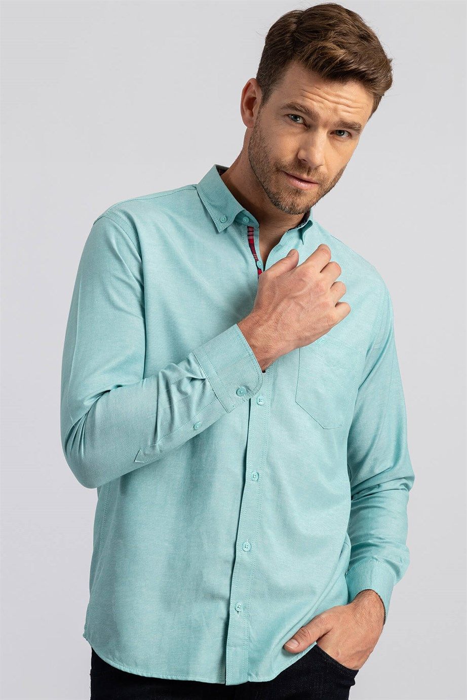 Klasik Fit Rahat Kesim Poplin Oxford Erkek Gömlek