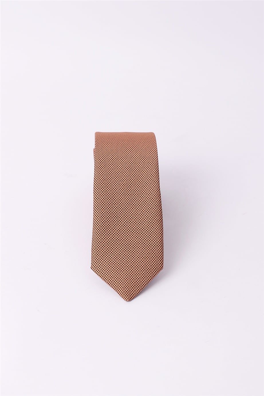 Kendinden Desenli Düz Erkek Kravat