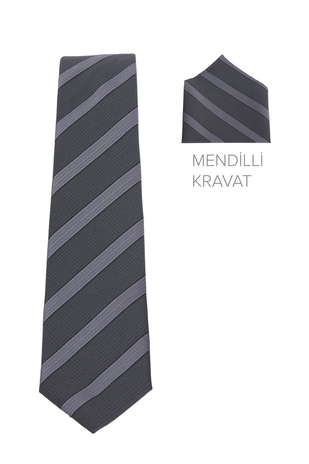 Klasik Cep Mendilli Desenli Kravat