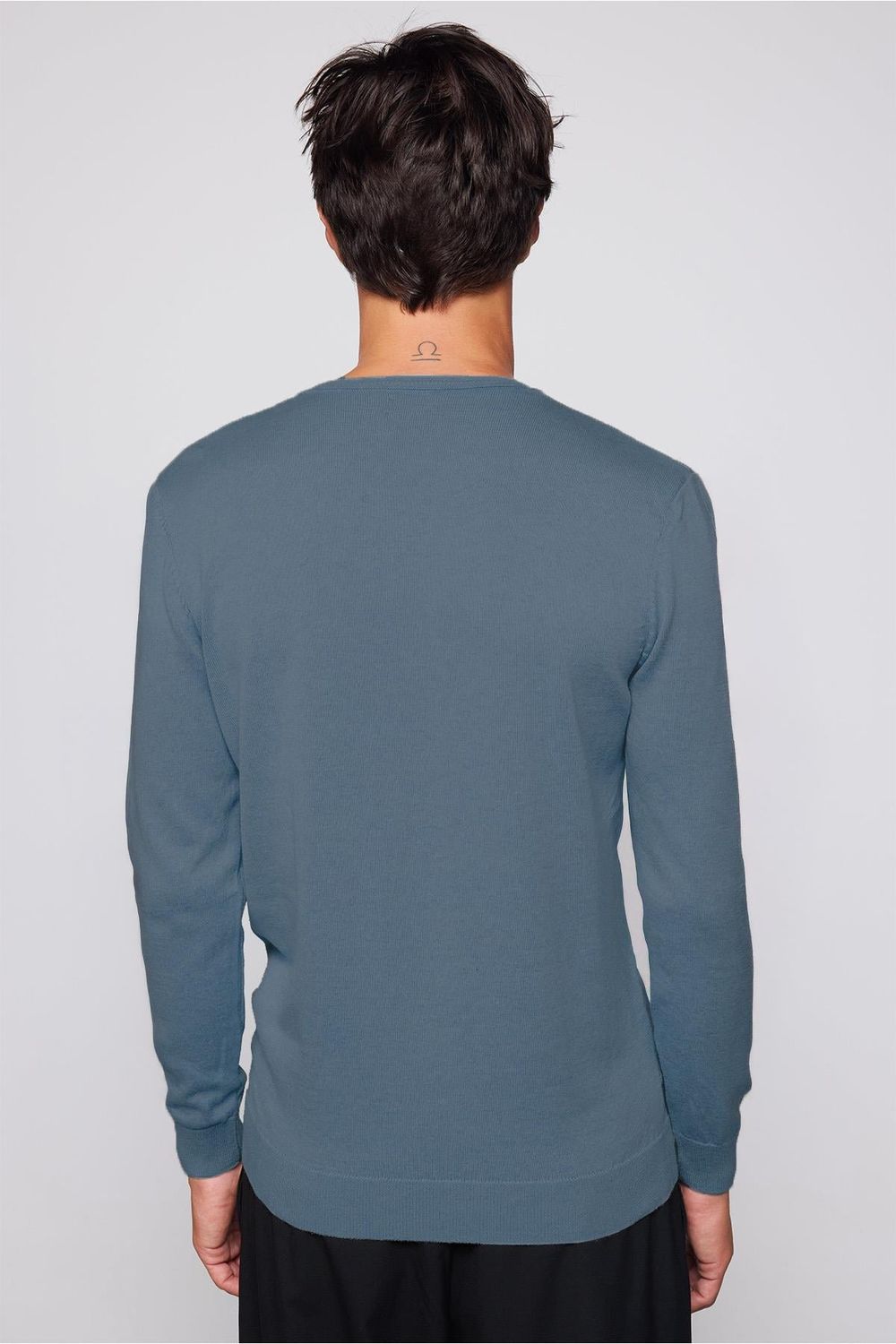 Slim Fit Bisiklet Yaka Erkek Kazak