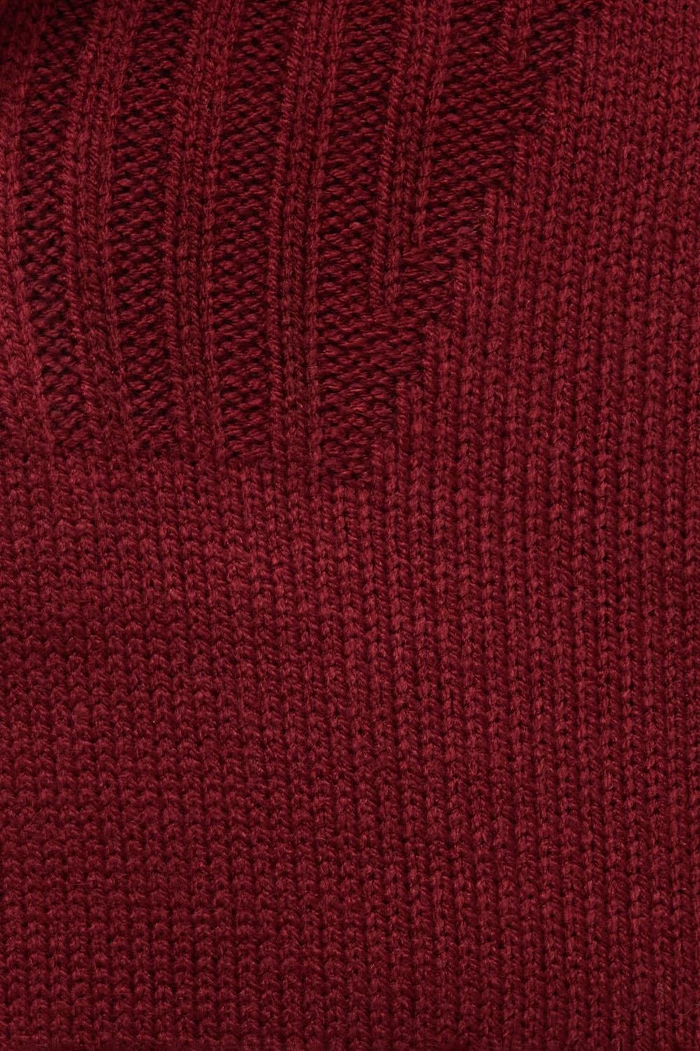 Erkek Slim Fit Dar Kesim Armürlü Fermuarlı Bordo Dik Yaka Kazak
