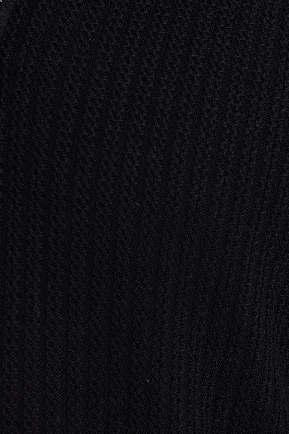 Erkek Slim Fit Dar Kesim Dik Yaka Fermuarlı Siyah Kazak