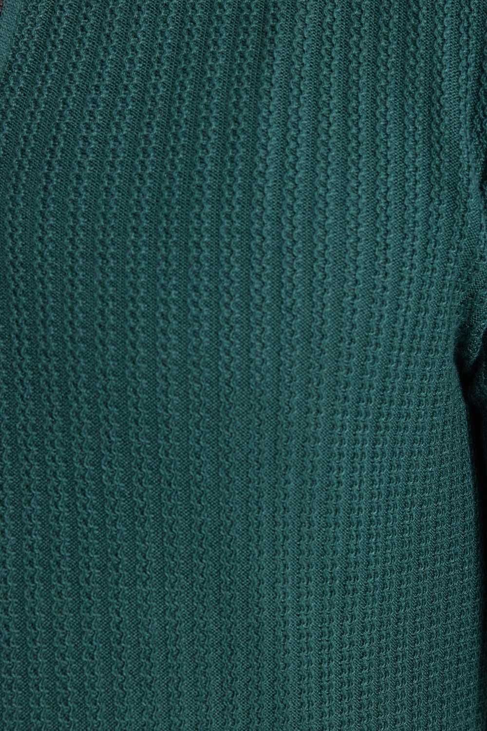 Slim Fit Dar Kesim Dik Yaka Fermuarlı Desenli Yeşil Erkek Triko Kazak