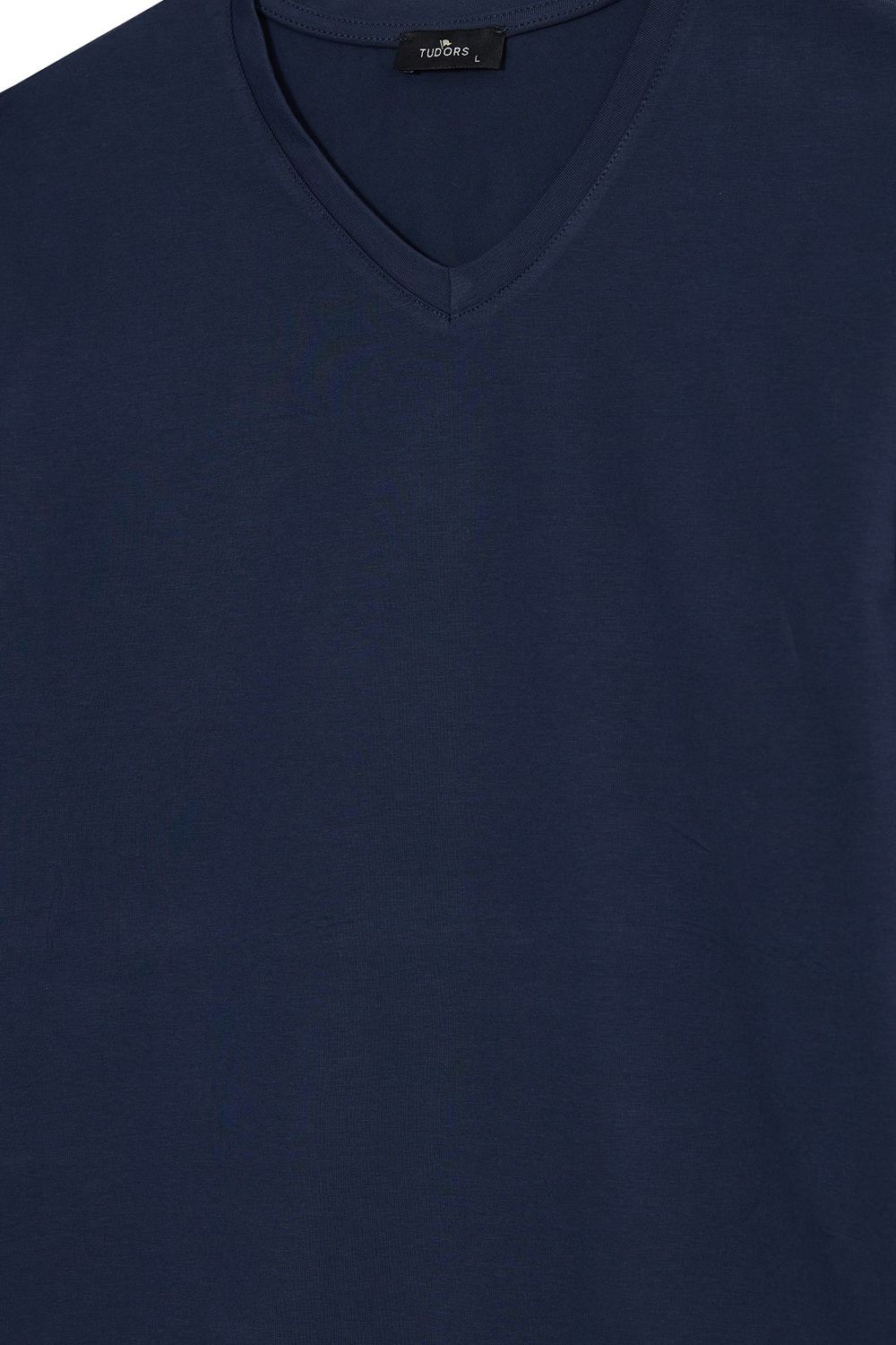 SLIM FIT LONG SLV V NECK PLAIN LYC  T-SHIRT