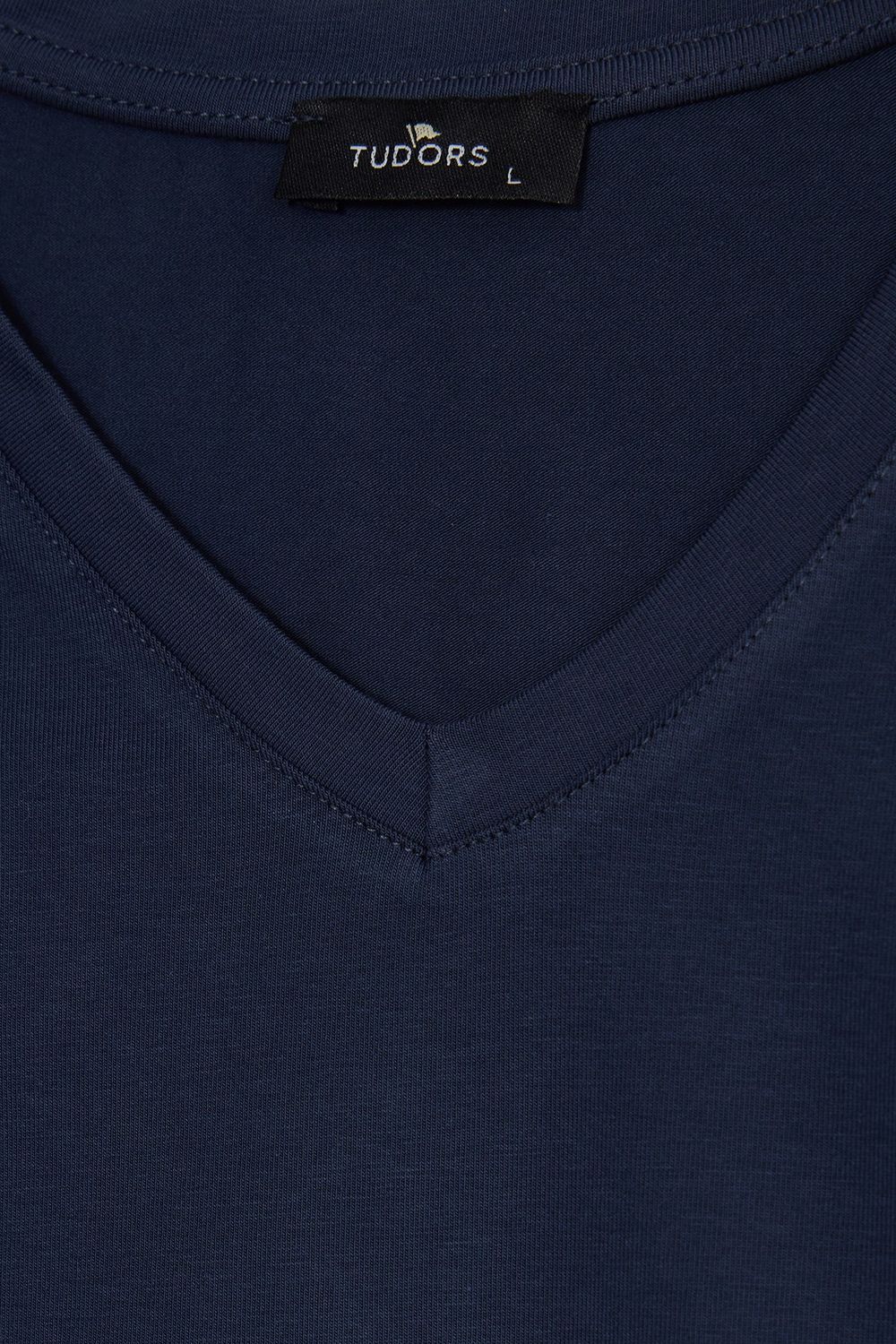 SLIM FIT LONG SLV V NECK PLAIN LYC  T-SHIRT