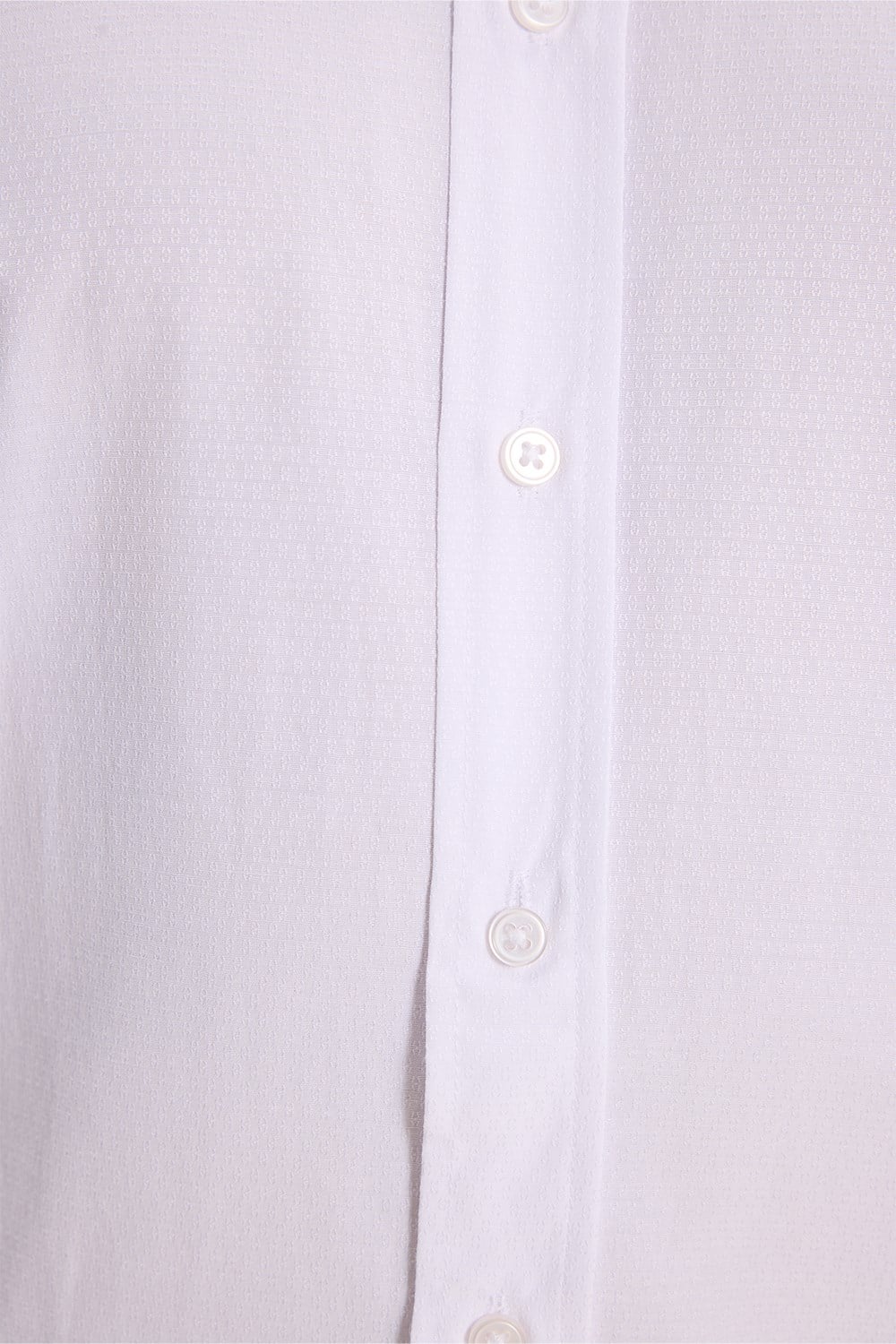 Modern Slim Fit Uzun Kollu Pamuklu Kolay Ütü Armürlü Erkek Beyaz Gömlek
