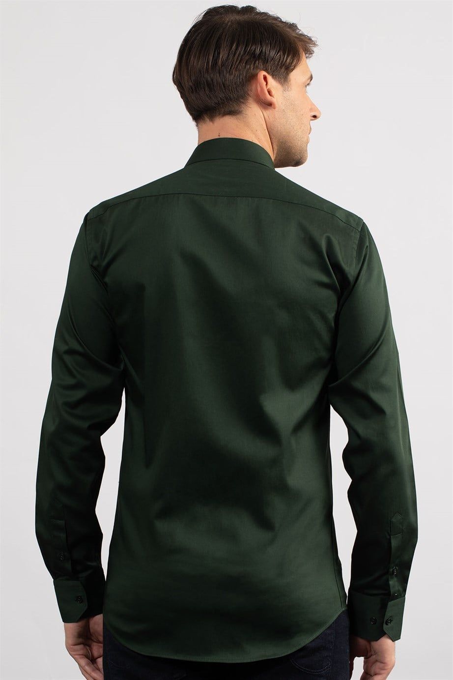 Modern Slim Fit Koton Saten Premium Seri Erkek Gömlek