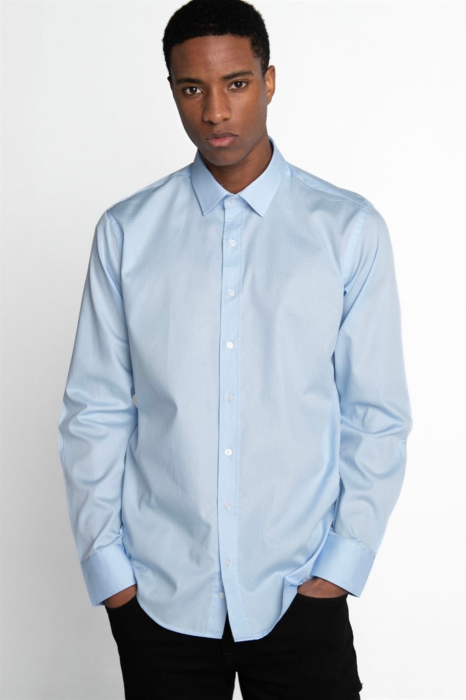 Modern Fit %100 Pamuk Armürlü Premium Erkek Gömlek