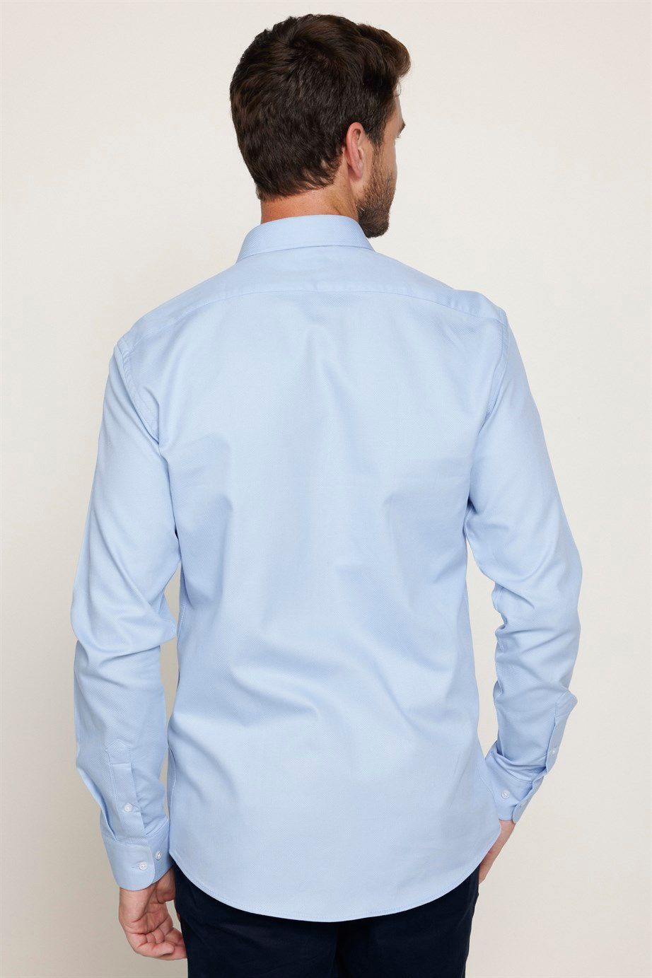 Modern Fit %100 Pamuk Armürlü Premium Erkek Gömlek