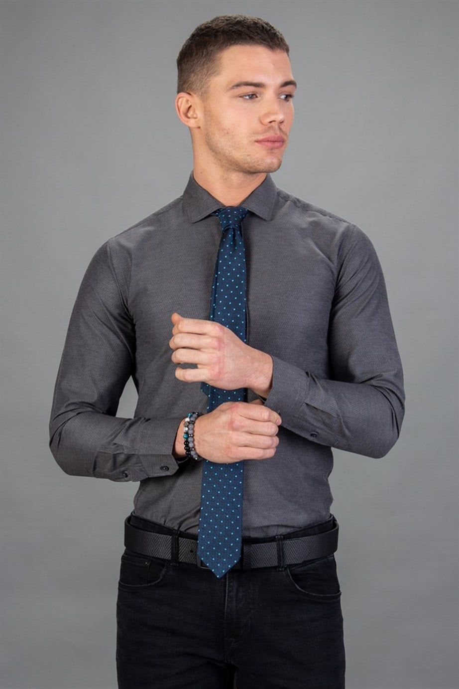 MODERN FIT LONG SLV TEXTURE 70/2   GÖMLEK SLIM FIT FORMAL - TEXTURE